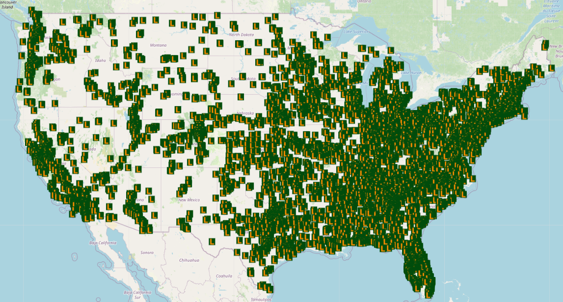 Loopfella coverage map